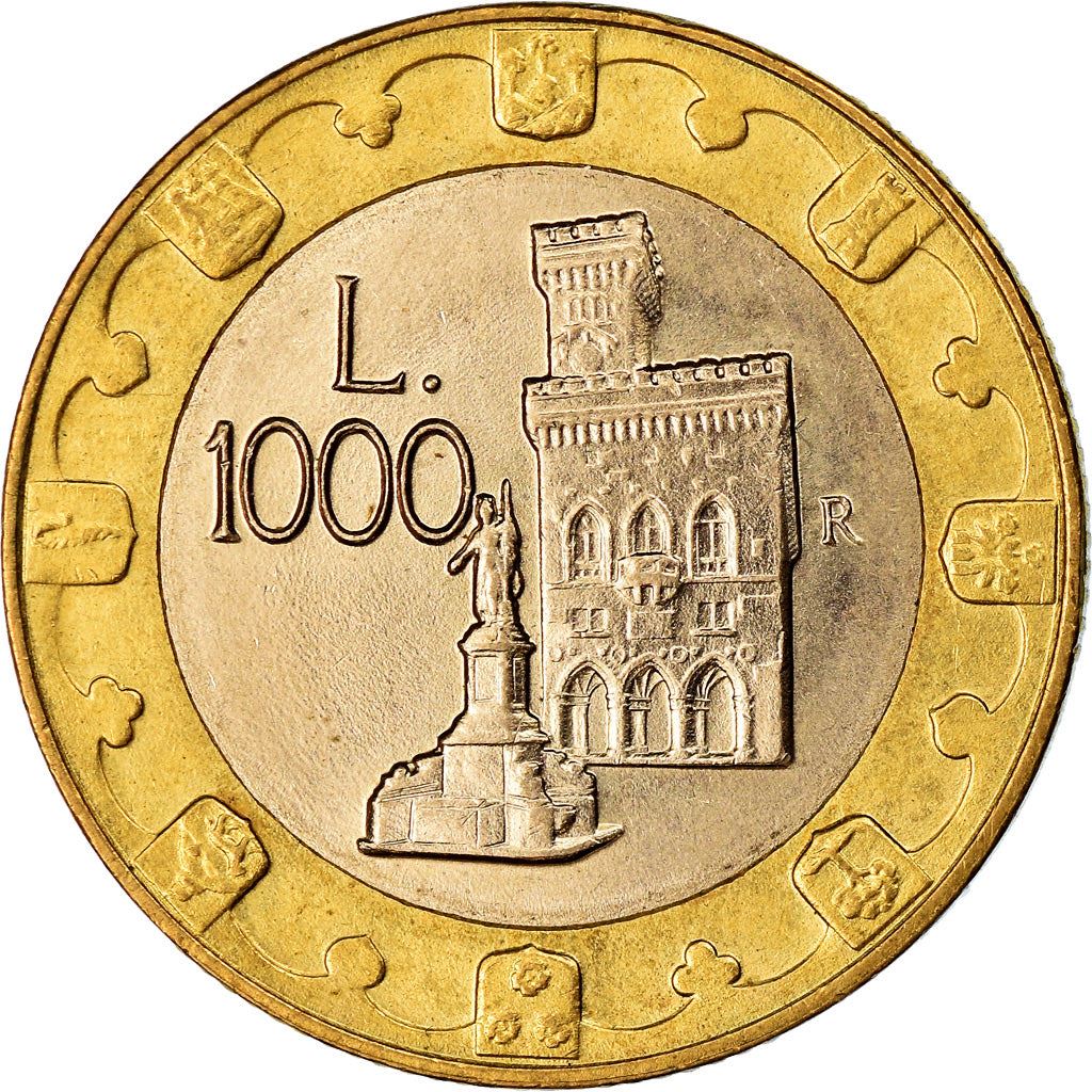 San Marino | 1000 Lire Coin | Government palace | Km:368 | 1997