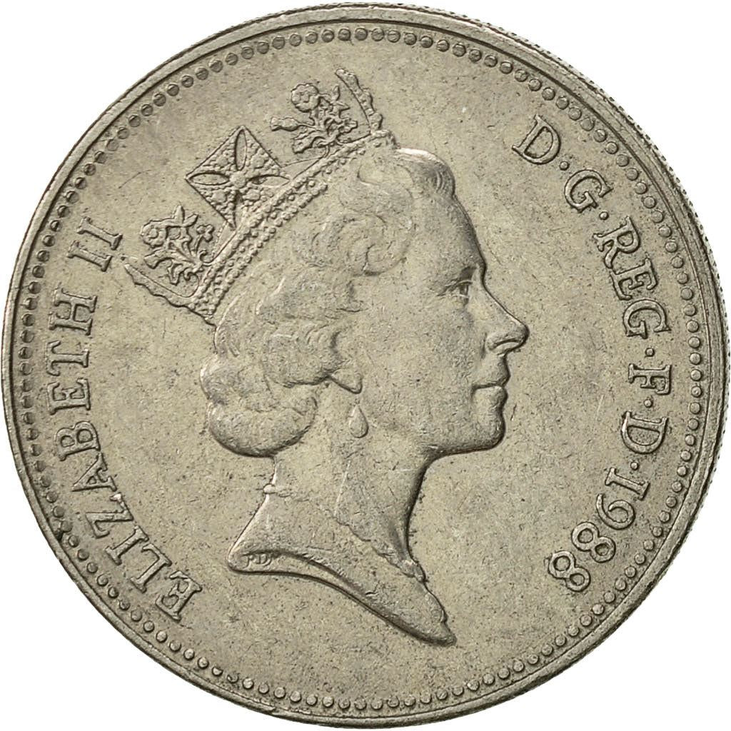 United Kingdom | 5 Pence Coin | Elizabeth II | Km:937 | 1985 - 1990