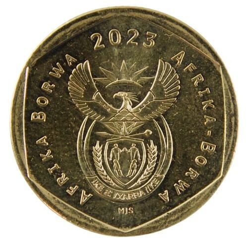 South Africa | 50 cents Coin | Bronze plated Steel | | Coat of arms | Bird | 2023