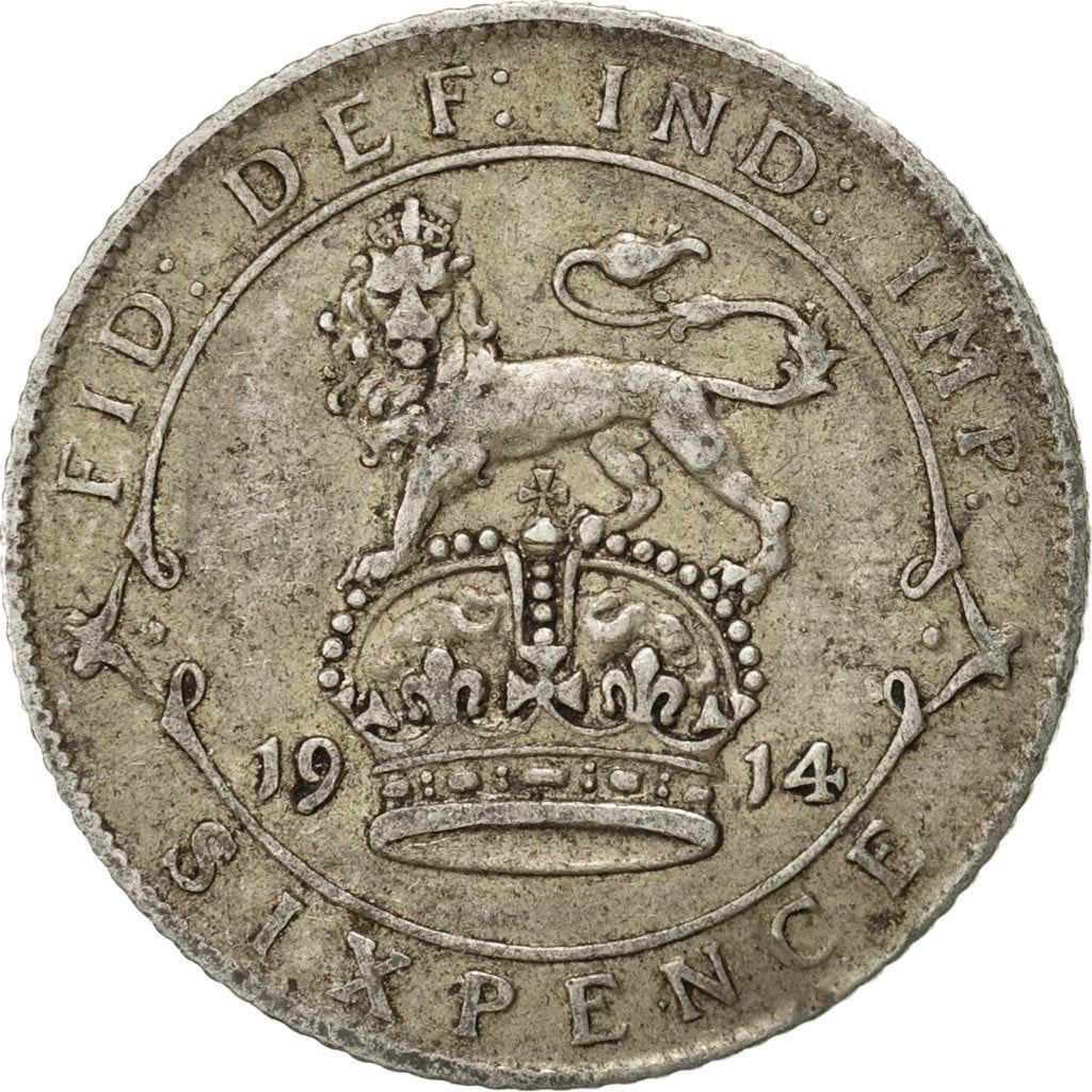 United Kingdom | 6 Pence Coin | George V | Km:815 | 1911 - 1920