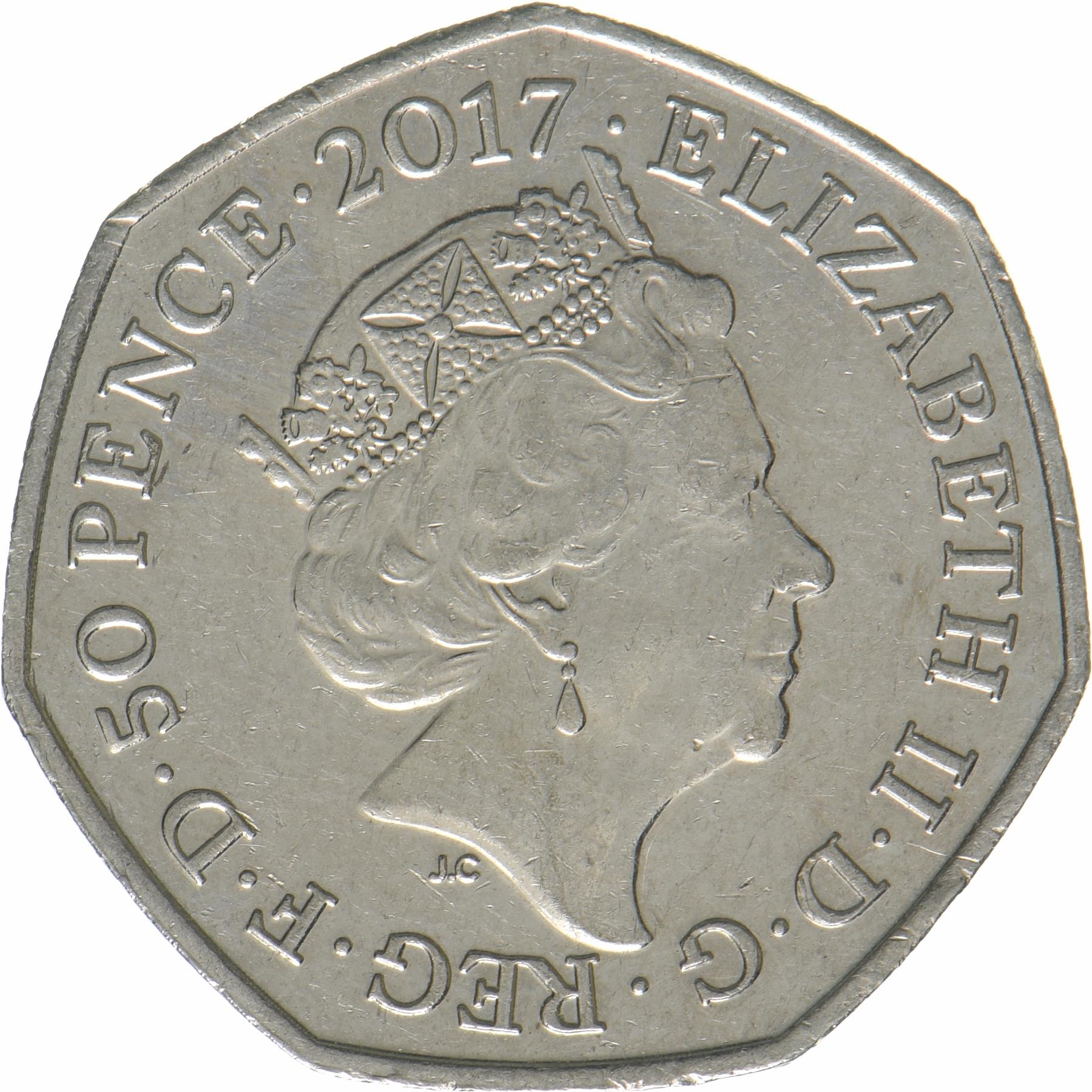 United Kingdom | 50 Pence Coin | Benjamin Bunny | KM:1431 | 2017