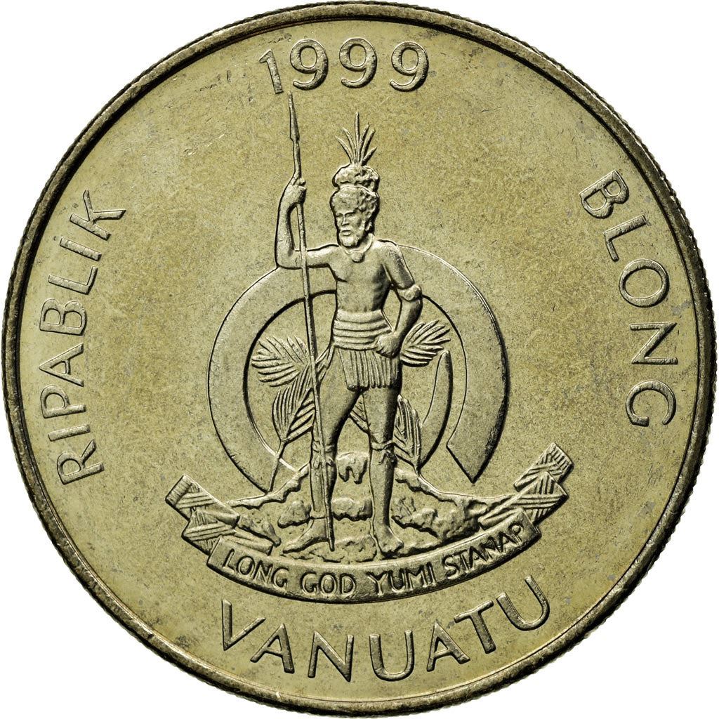 Vanuatu | 20 Vatu Coin | Melanesian Warrior | Coconut Crab | Km:7 | 1983 - 2010