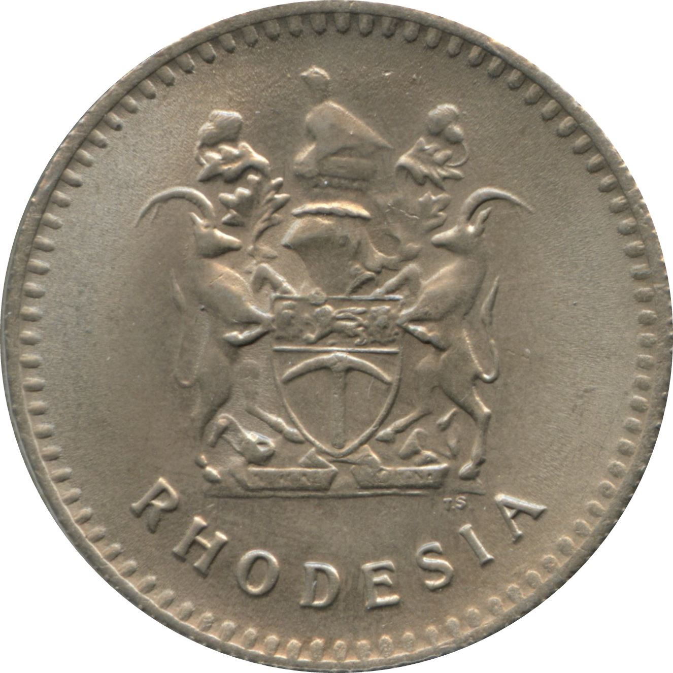 Rhodesia 20 Cents Coin | Bird | KM15 | 1975 - 1977