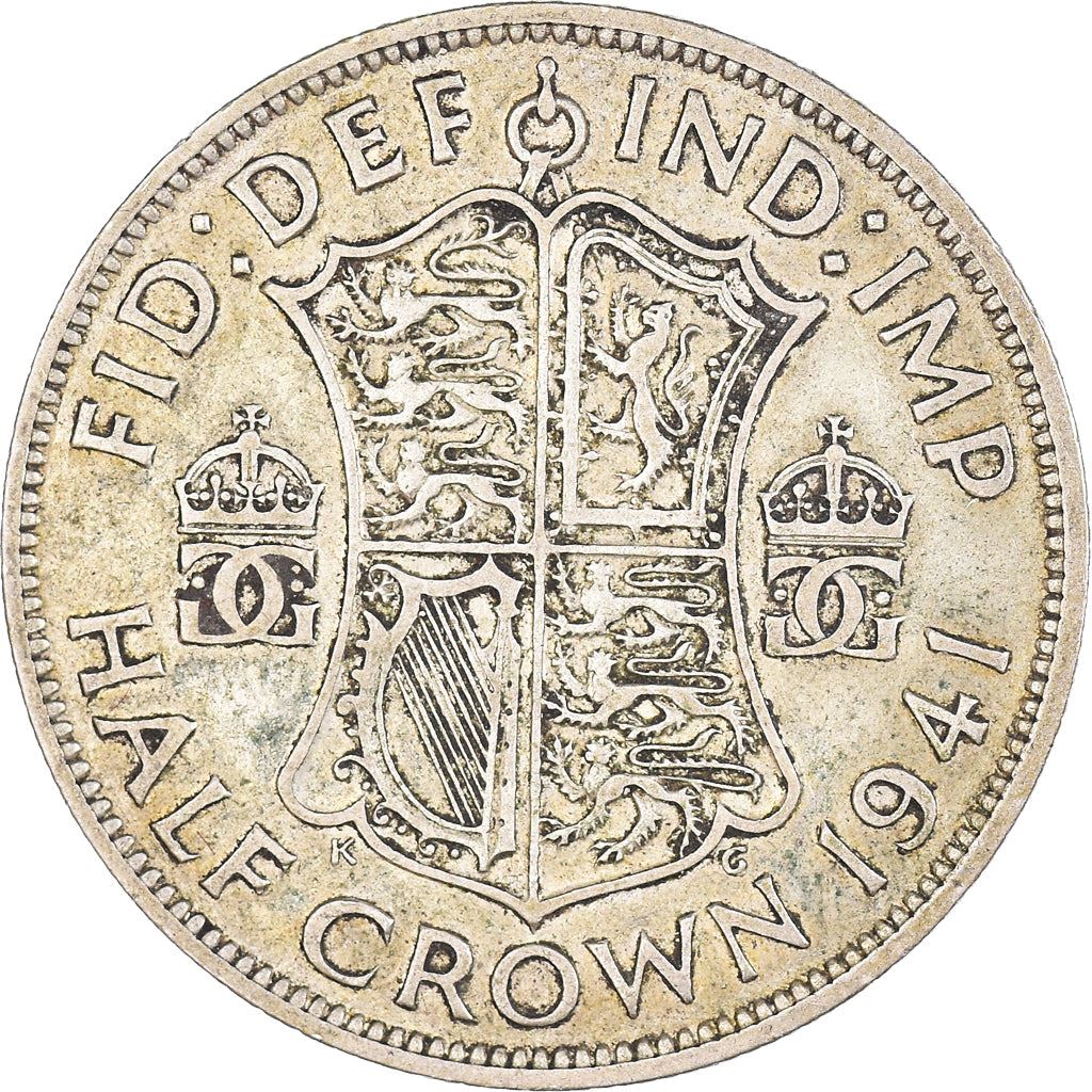 United Kingdom | 1/2 Crown Coin | George VI | KM:856 | 1937 - 1946