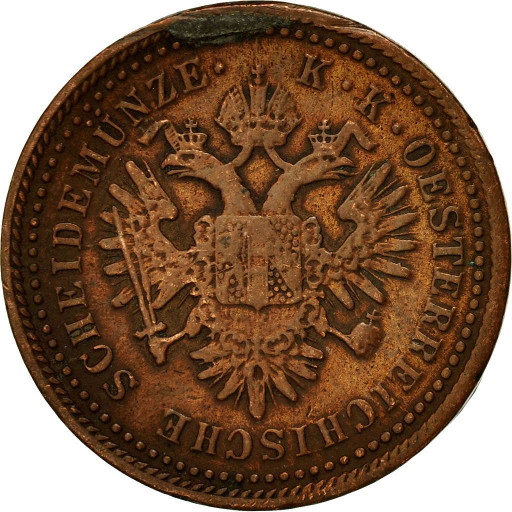 Austrian Empire | 1 Kreuzer Coin | Imperial Eagle | Km:2185 | 1851
