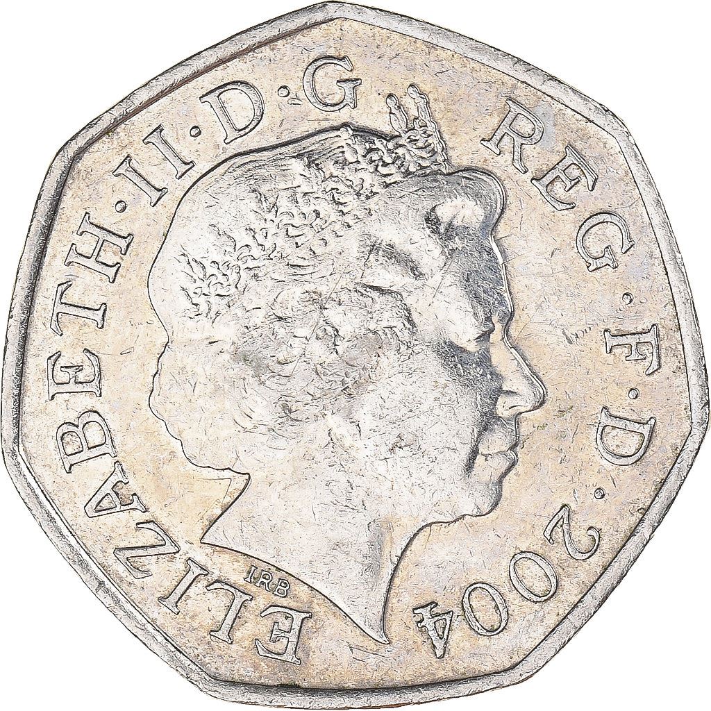 Regno Unito | Moneta da 50 Pence | Elizabeth II | Quarto ritratto | Miglio in quattro minuti | 2004 - 2009