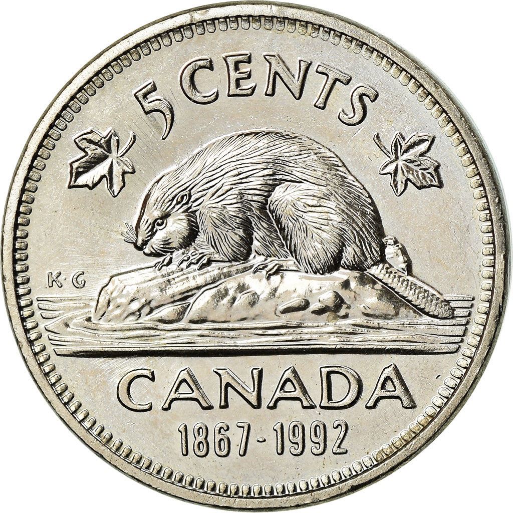 Canada | 5 Cents Coin | Copper-nickel | Confederation | KM:205 | 1992