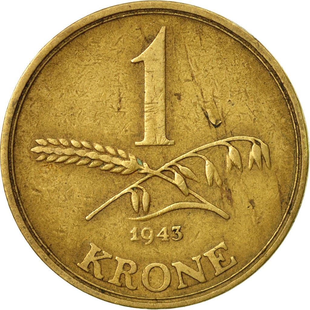 Denmark | 1 Krone Coin | Christian X | Km:835 | 1942 - 1947