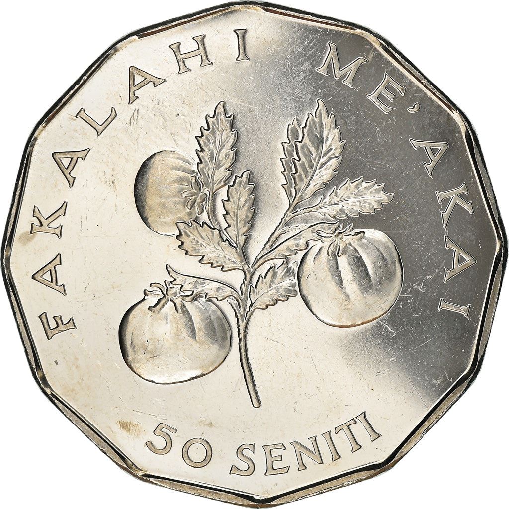 Tonga | Moneta da 50 Seniti | Re Tupou IV | Pomodoro | FAO | KM:71a | 2002 - 2004