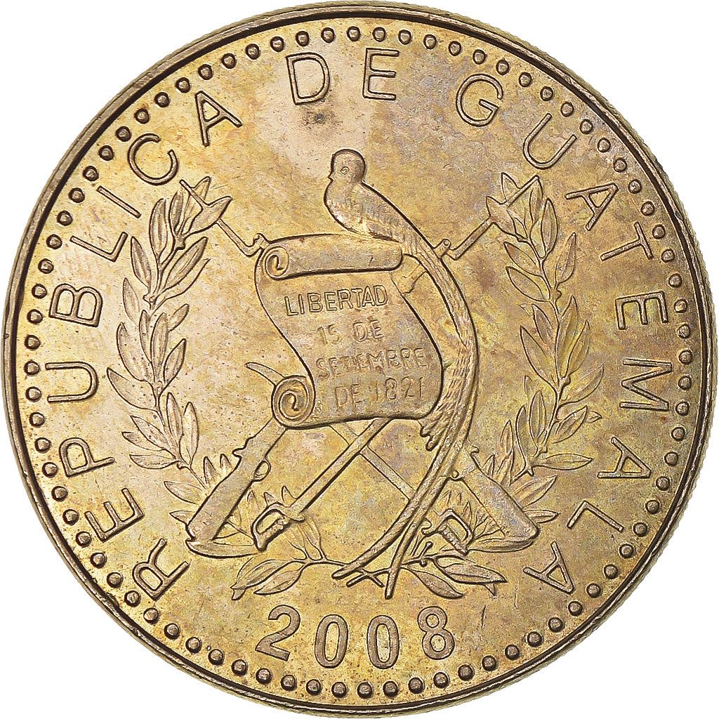 Guatemala | 1 Quetzal Coin | Stylized peace dove | Km:284 | 1999 - 2012