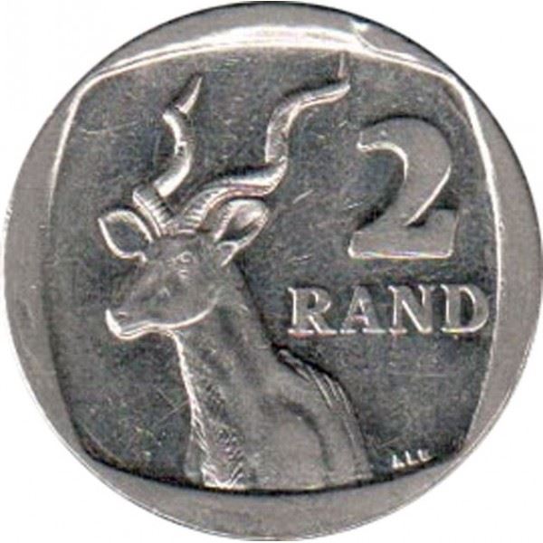 Pietų Afrika 2 Rand Suid-Afrika - Afrika Borwa Moneta KM498 2010 - 2012