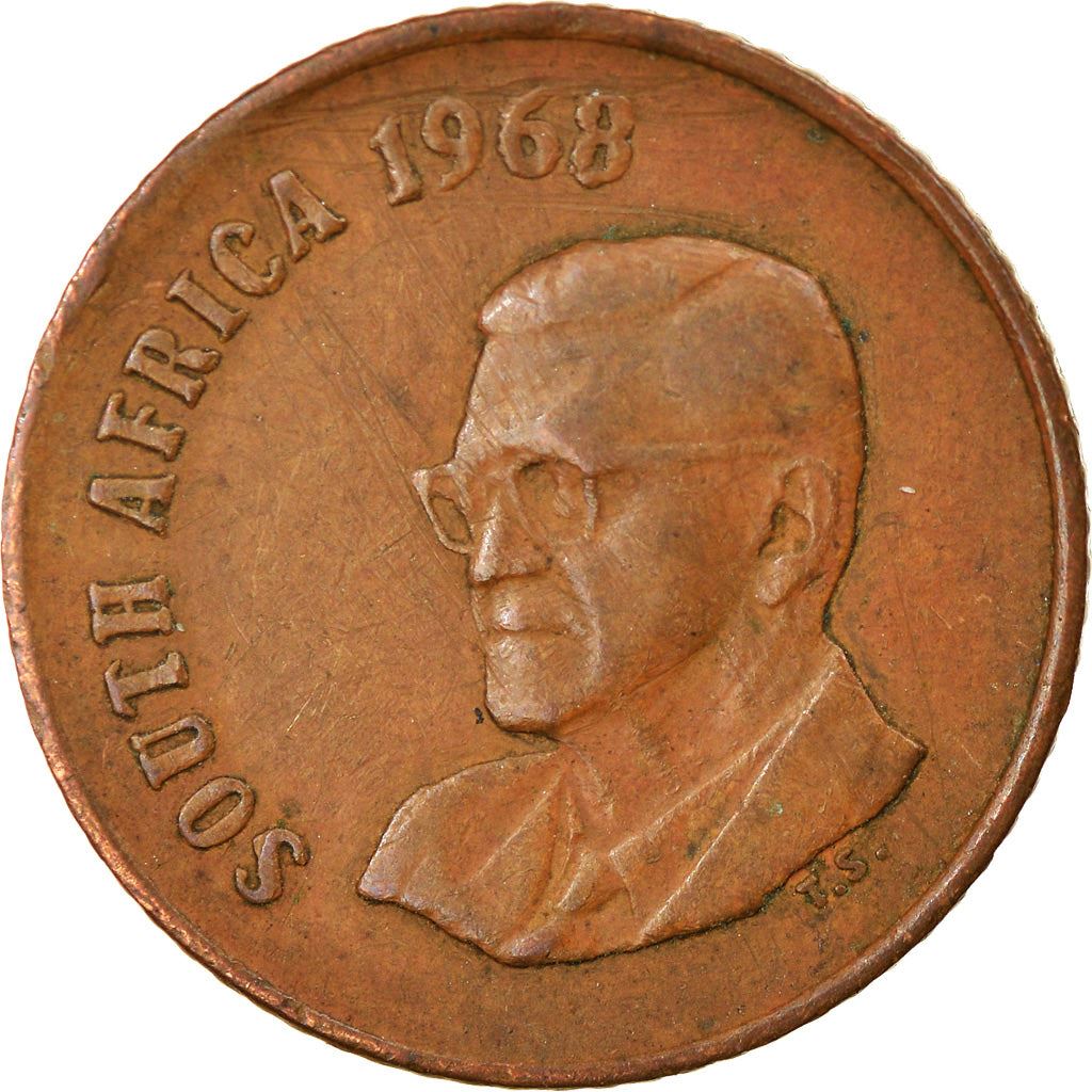 South Africa 1 Cent Coin | Charles Swart | English Legend - SOUTH AFRICA | KM74.1 | 1968