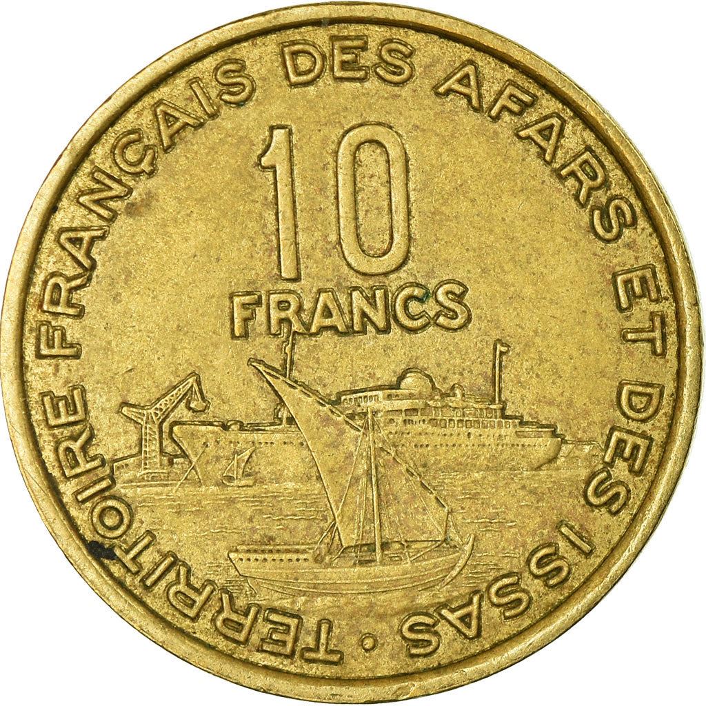Afars and Issas | 10 Francs Coin | Marianne | Dhow | Ocean Liner | Km:17 | 1969 - 1975