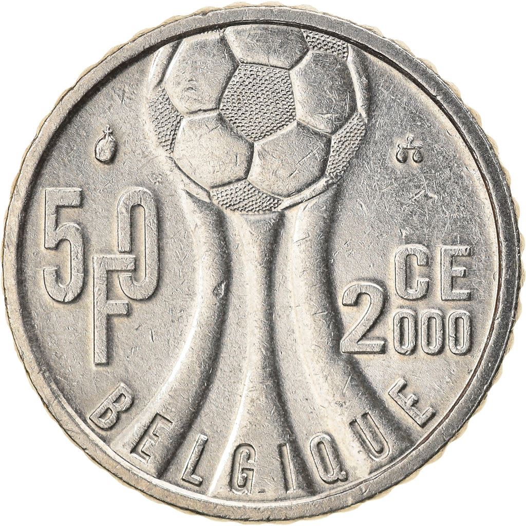 Belgium | 50 Francs Coin | Soccer Championship | Km:213 | 2000