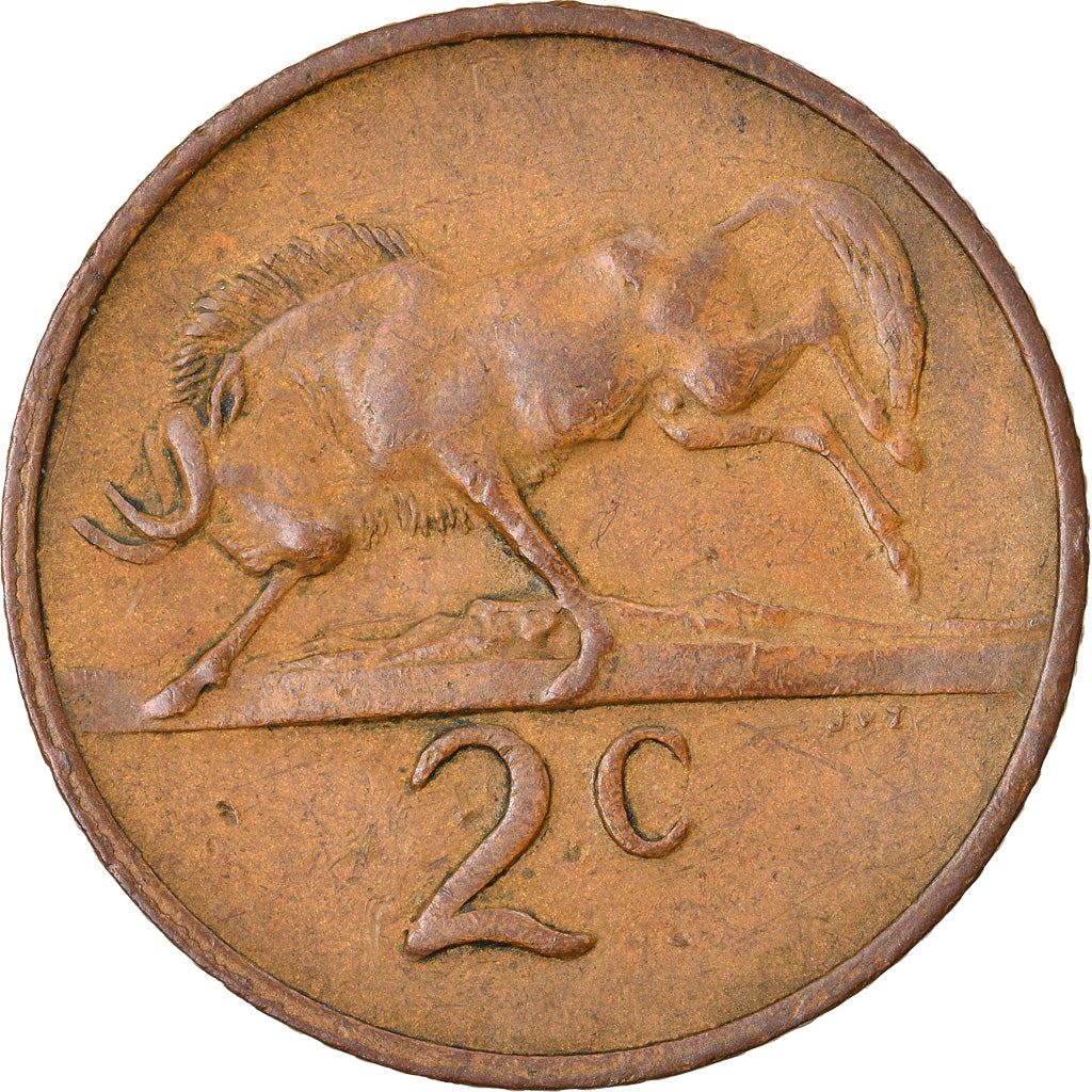 عملة سنتان جنوب أفريقيا | نقش الأفريكانية - SUID-AFRIKA | KM75.2 | 1968