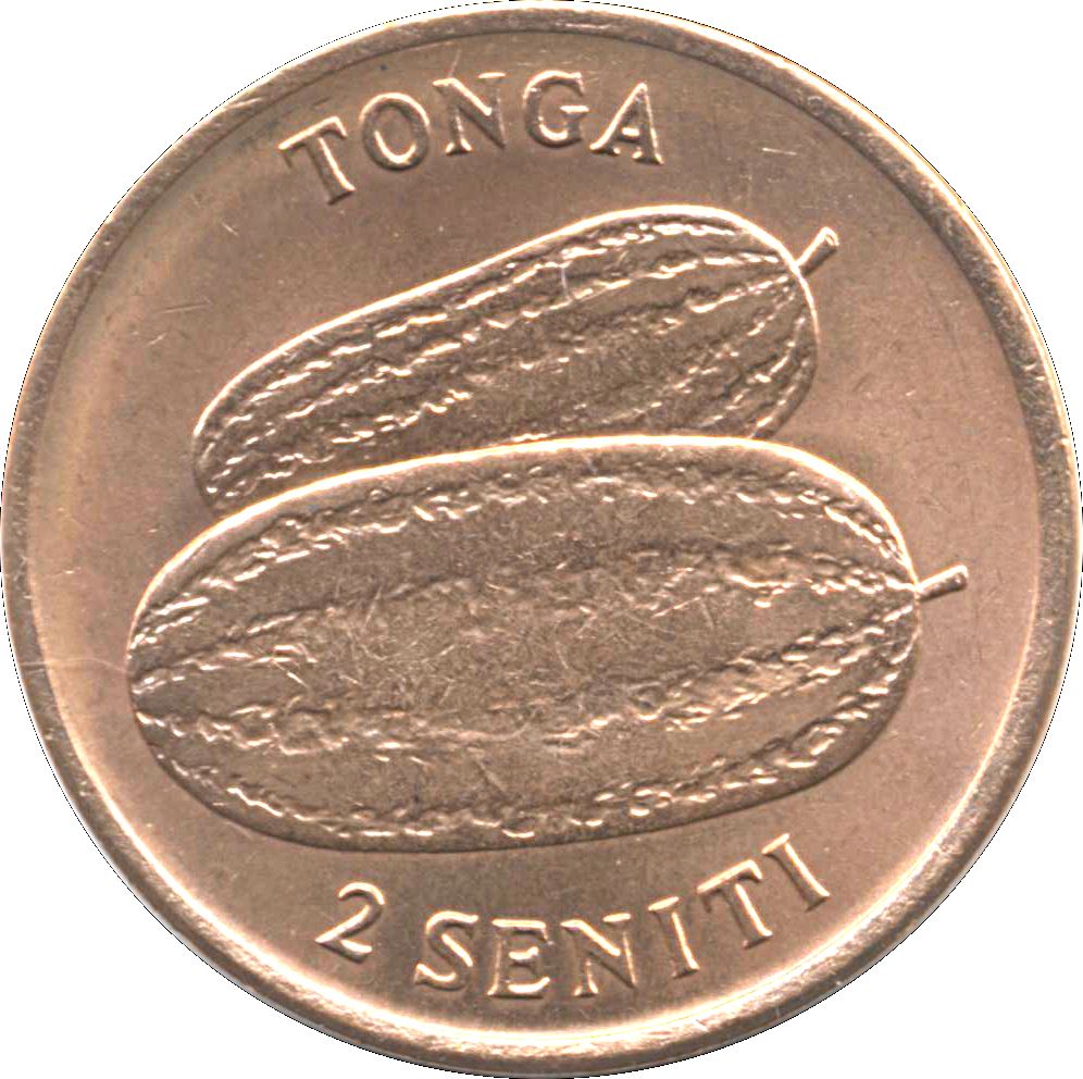 Tonga | Moneta da 2 Seniti | Anguria | FAO | Km:43 | 1975 - 1979