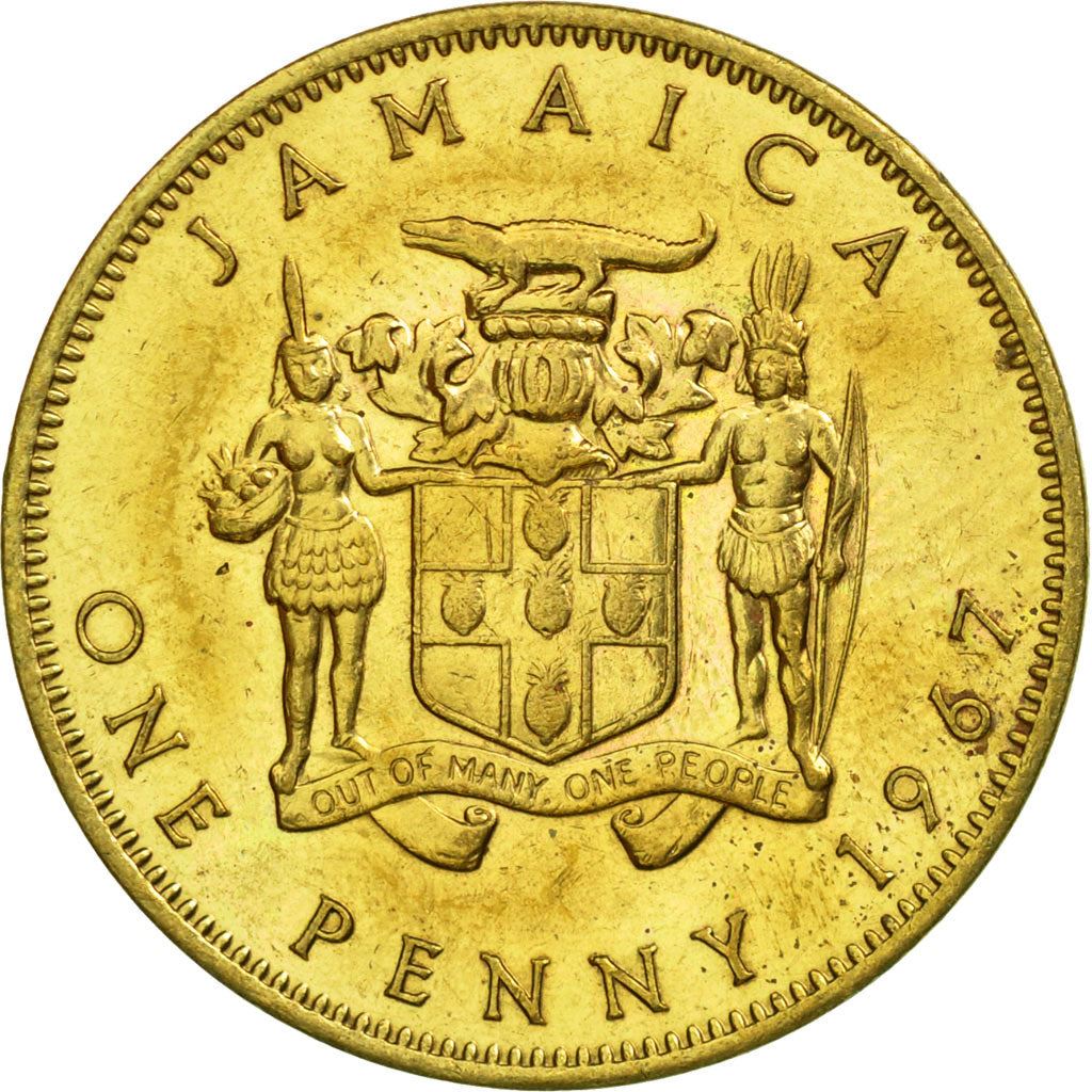 Jamaica Coin | 1 Penny Coin | Queen Elizabeth II | KM39 | 1964 - 1967