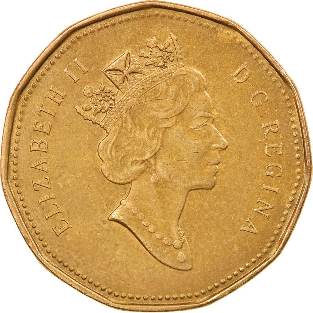 Canada | 1 Dollar Coin | Bronze plated nickel | 3rd portrait | KM:186 | 1990-2003