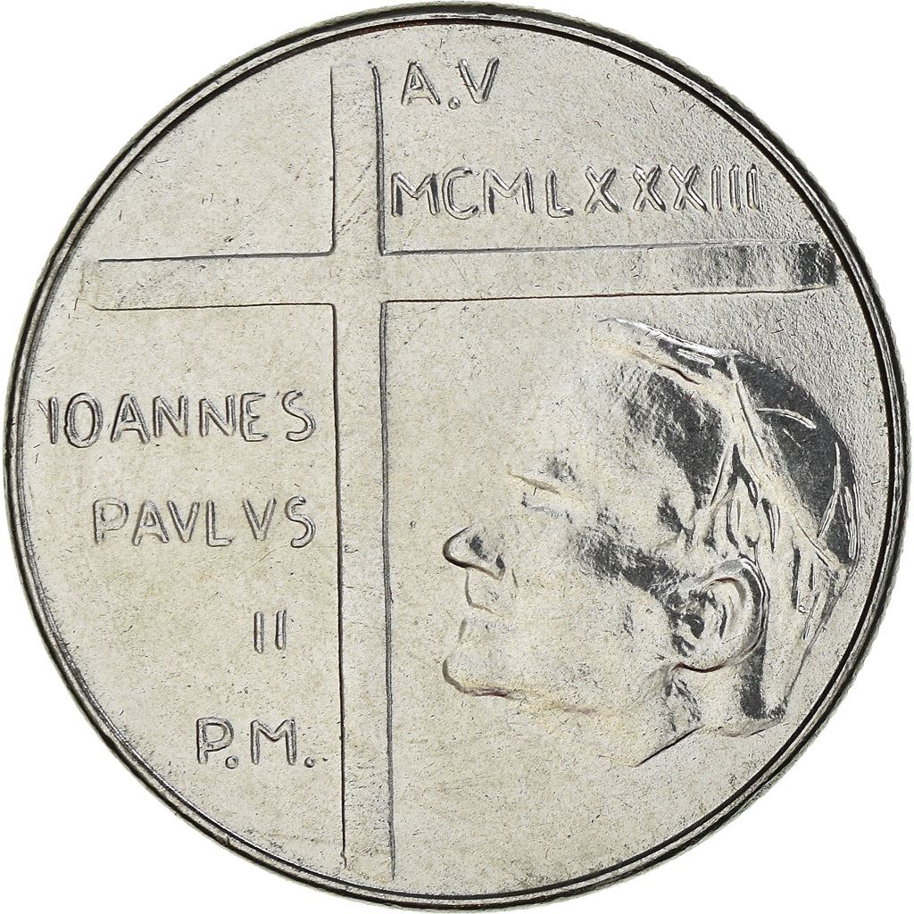 Vatican City | 50 Lire Coin | Adam and Eve | Acmonital | KM:172 | 1983