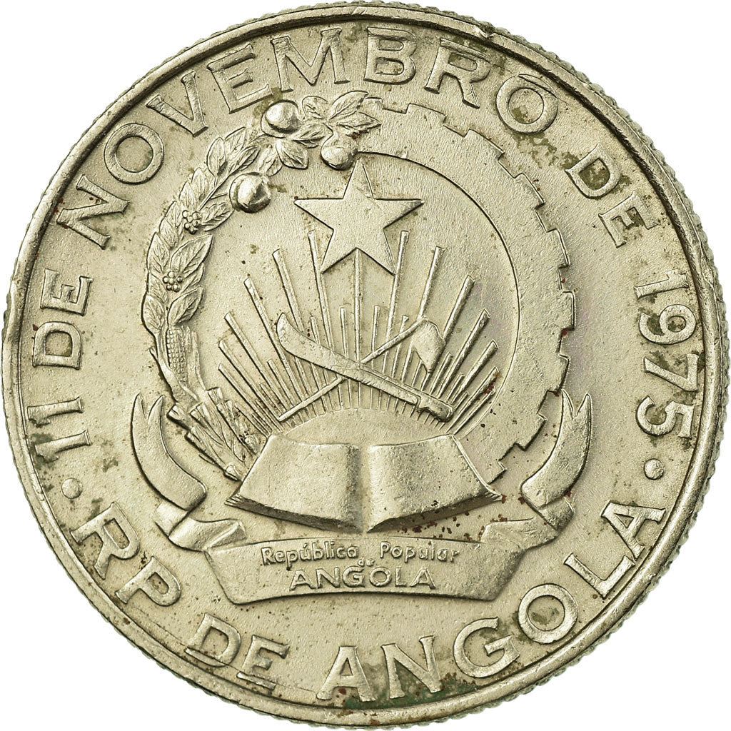 Angola | 5 Kwanzas Coin | Gear | Wreath | Km:85 | 1977