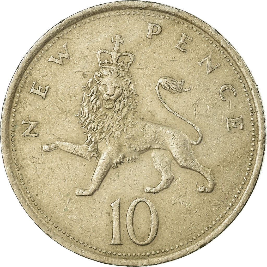 United Kingdom | 10 New Pence Coin | Elizabeth II | Km:912 | 1968 - 1981