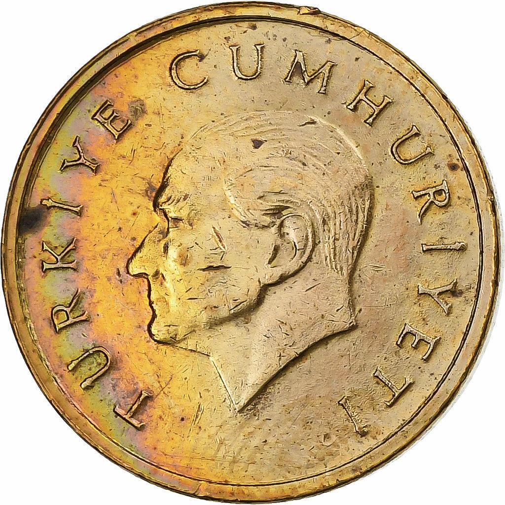 Turkey | 1000 Lira Coin | Crescent and Star | Oat Sprigs | Km:1028 | 1995 - 1998