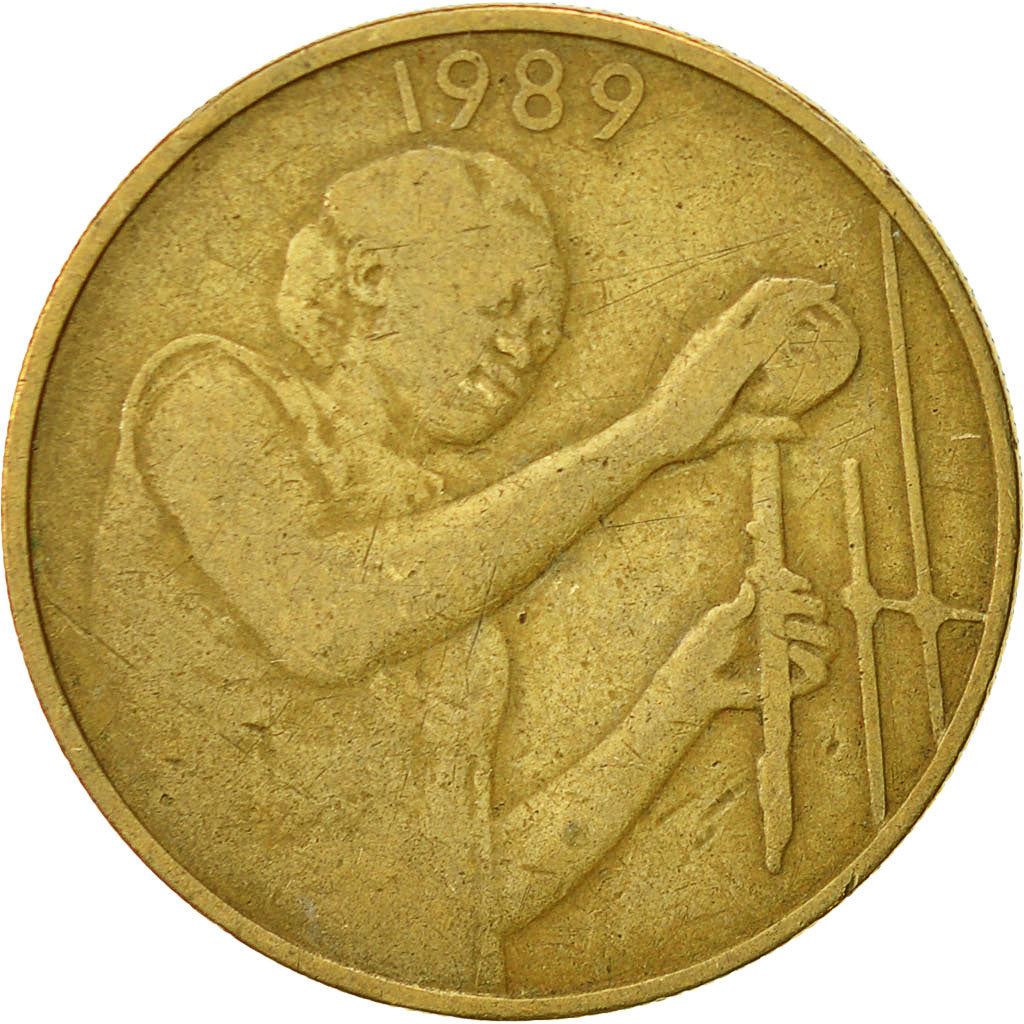 Western African States | 25 Francs Cfa Coin | Emblem of Central Bank | Laboratory Assistant | Km:9 | 1980 - 2024