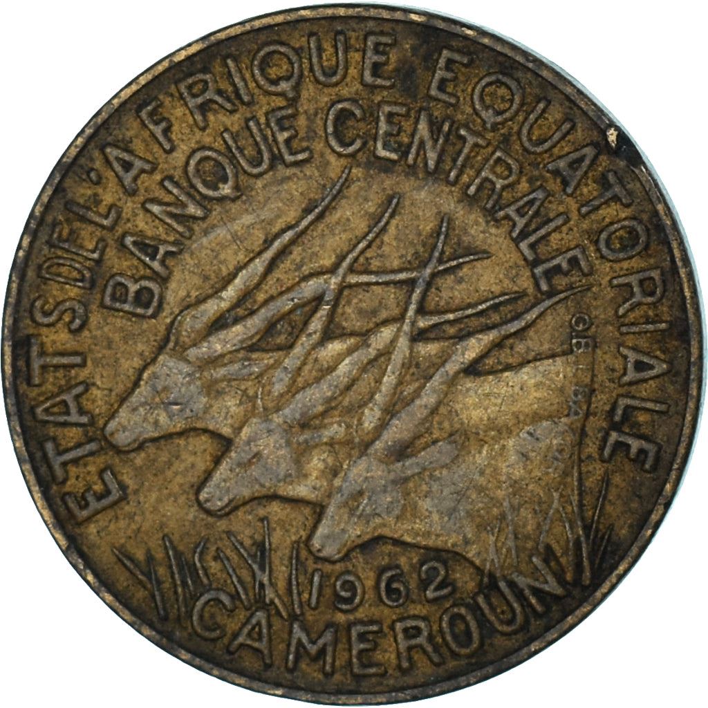 Central African States | 5 Francs Cfa Coin | Antelope | Crops | Km:1 | 1961 - 1962