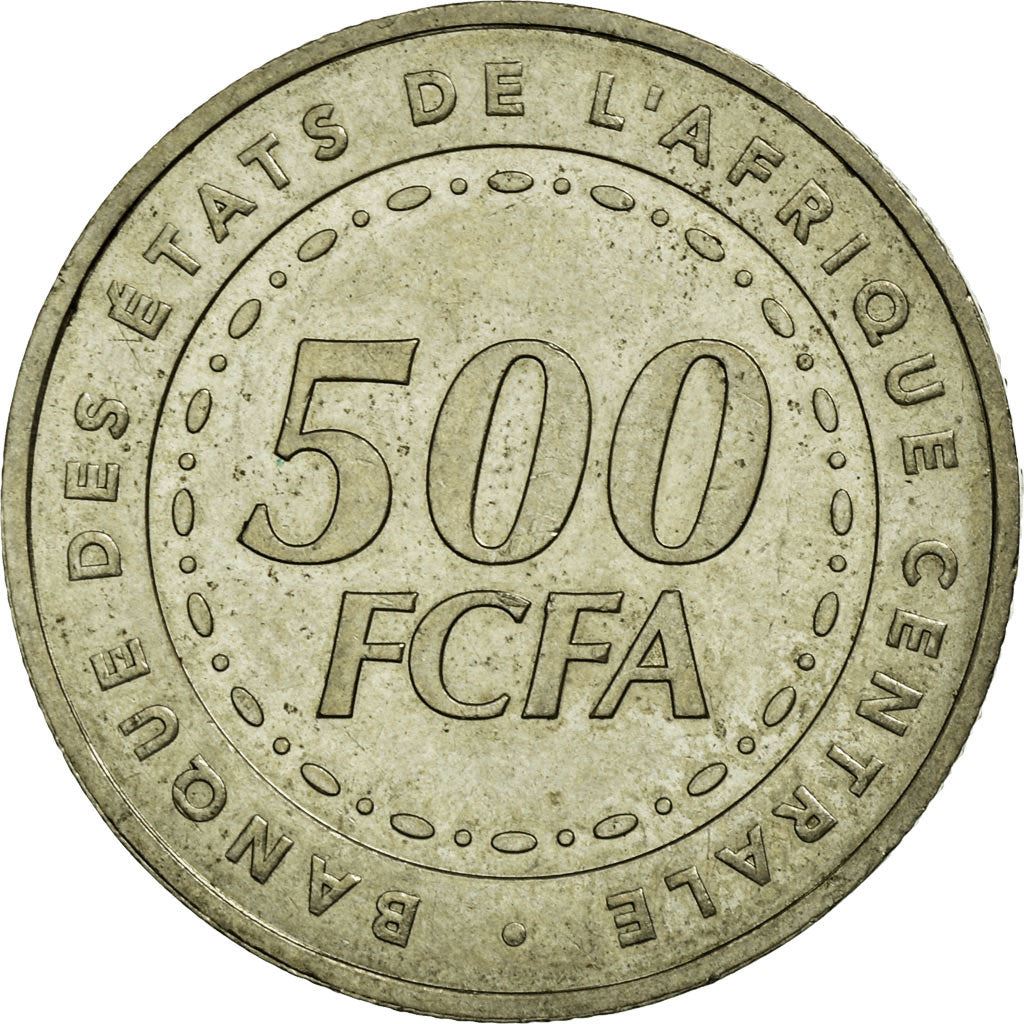 Central African States | 500 Francs Cfa Coin | Plants | Km:22 | 2006