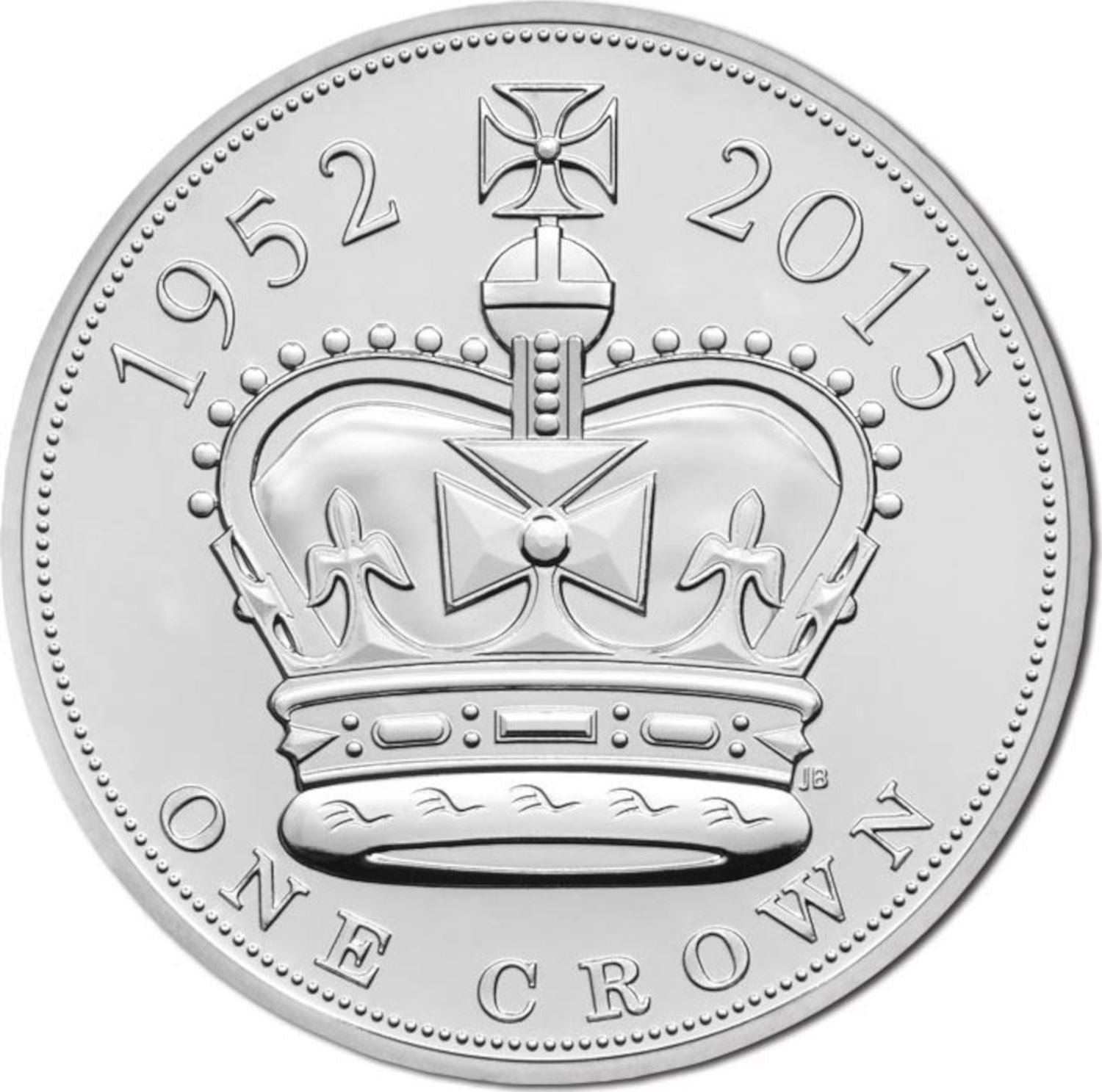 United Kingdom 5 Pounds Coin | Elizabeth II Butler effigy | Longest Reign | 2015