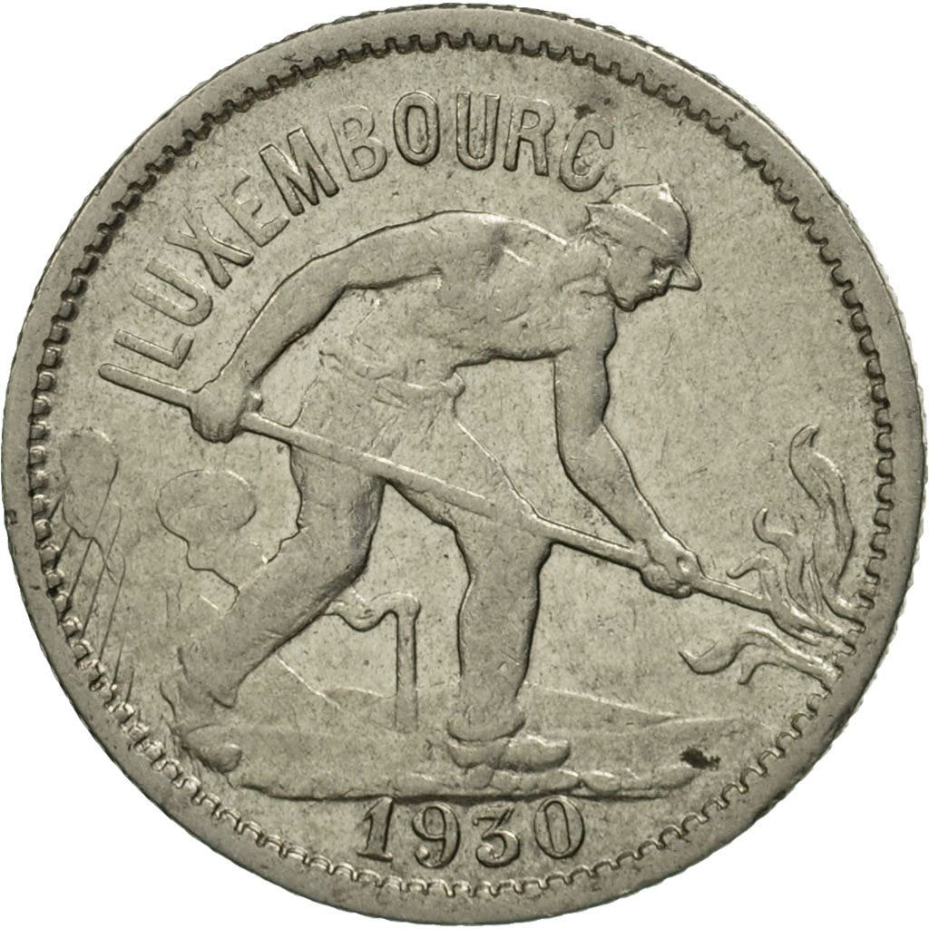 Luxembourg | 50 Centimes Coin | Helmeted man | Km:43 | 1930
