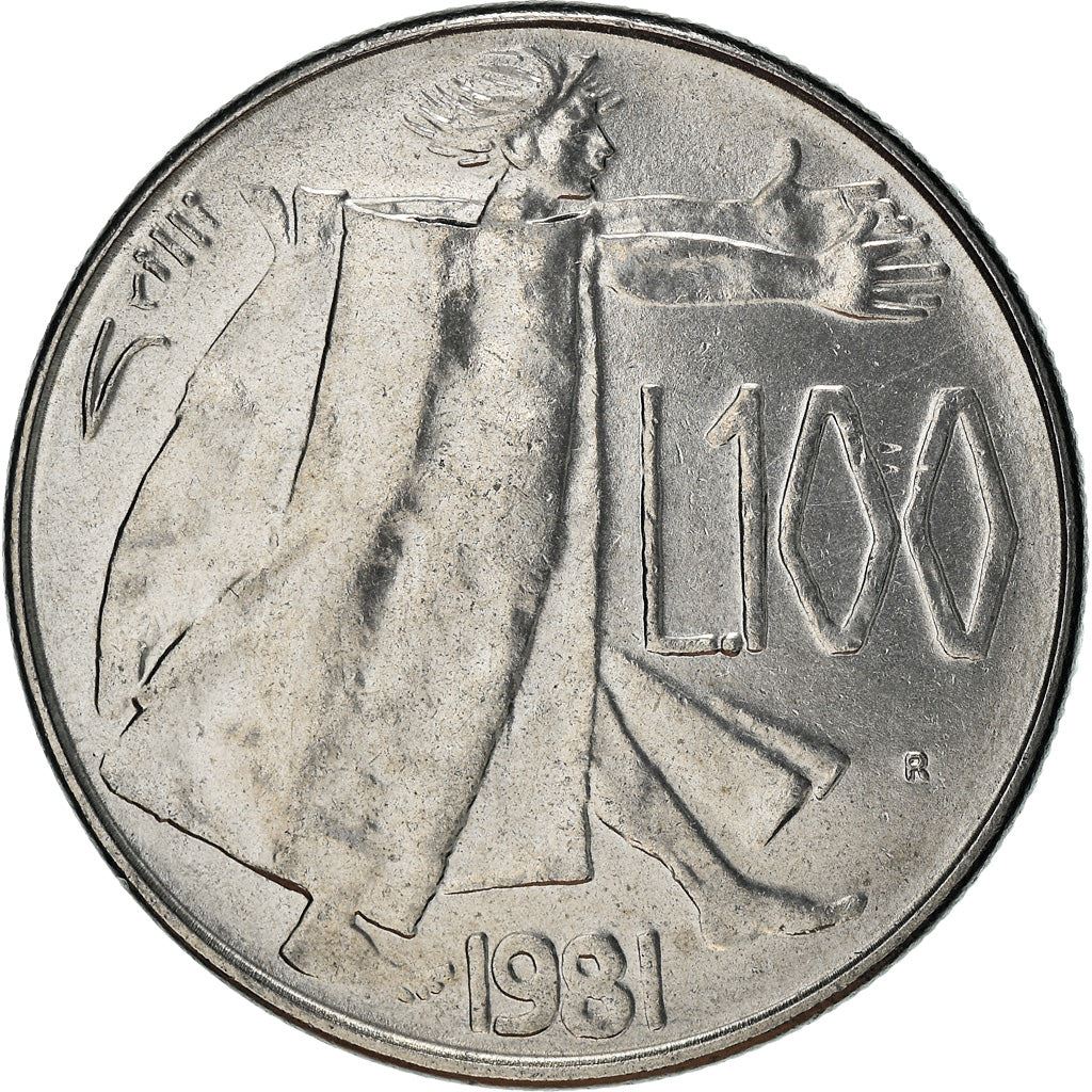 San Marino | 100 Lire Coin | Standing figure | Km:122 | 1981