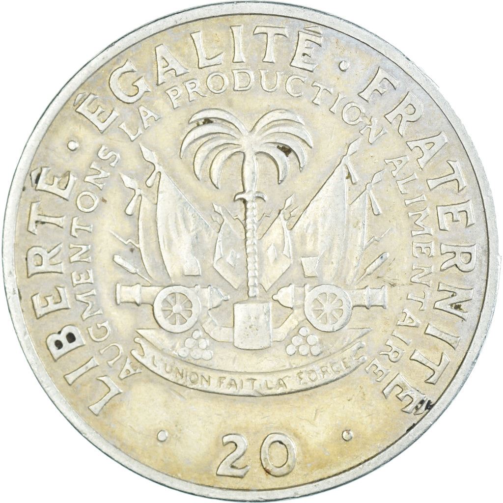 Haiti | 20 Centimes Coin | Jean-Claude Duvalier | Cannon | Km:100 | 1972 - 1983