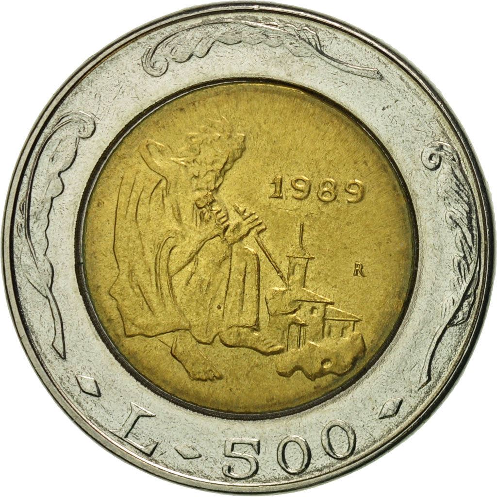 San Marino | 500 Lire Coin | Saint Marinus | Km:239 | 1989