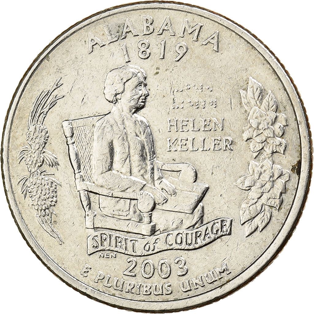 United States | 1/4 Dollar Coin | Alabama | Km:344 | 2003