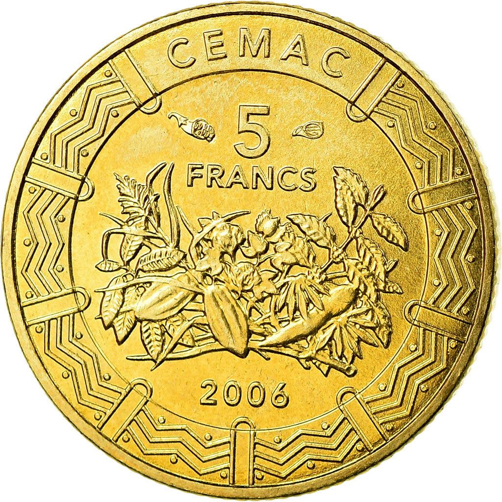 Central African States | 5 Francs Cfa Coin | Plants | Km:18 | 2006
