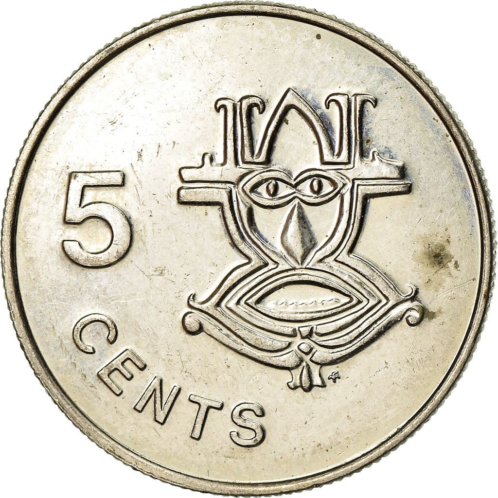 Salomonøyene | 5 Cents Mynt | Elizabeth II | Innfødt Maske | Km:3 | 1977 - 1985
