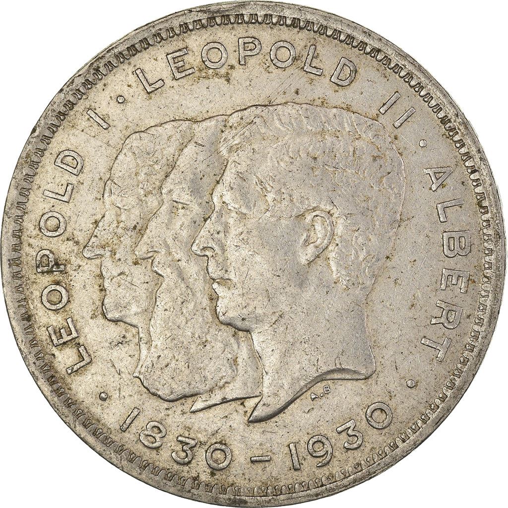 Belgian 2 Belga / 10 Francs Coin | Albert I Belgique | Laurel | KM99 | 1930