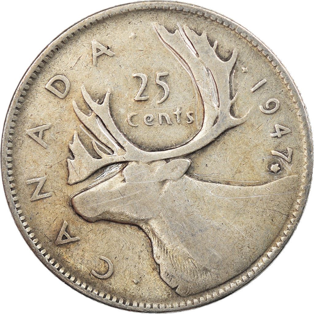 Canada | 25 Cents Coin | Silver | KM:35 | 1937-1947