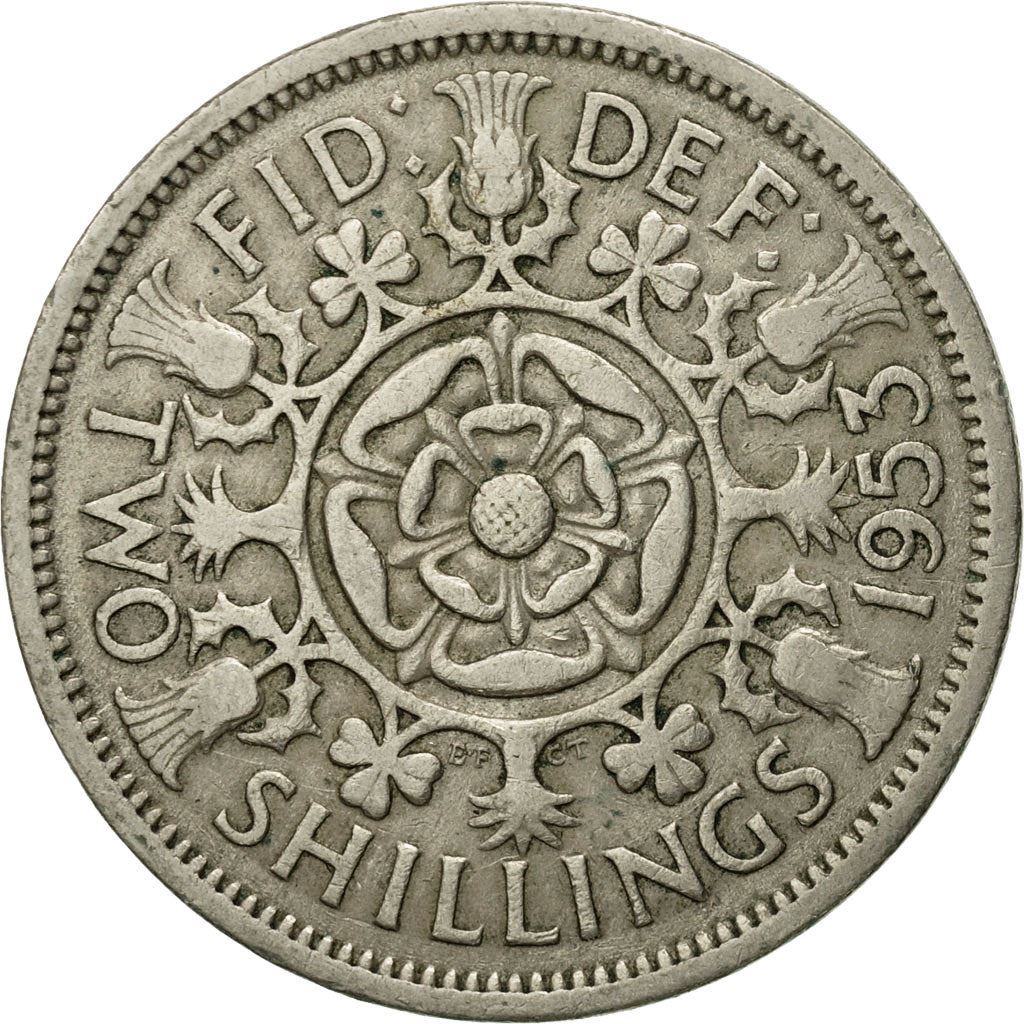 United Kingdom | 2 Shillings Coin | Elizabeth II | Km:892 | 1953