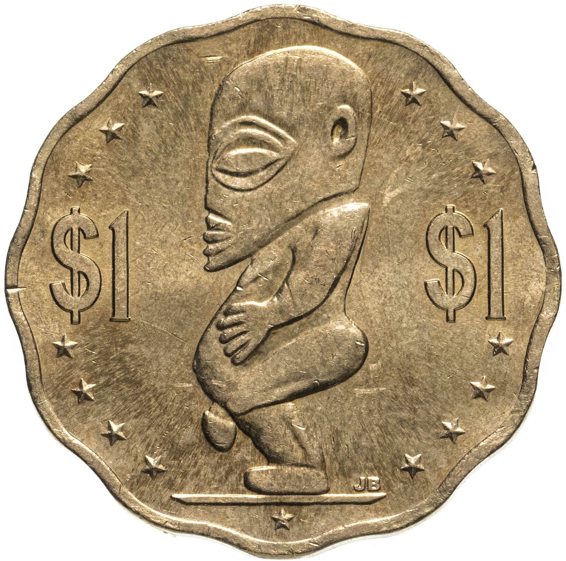 Cook Islands | 1 Dollar Coin | Elizabeth II | Tangaroa Statue | KM:2252 | 2015