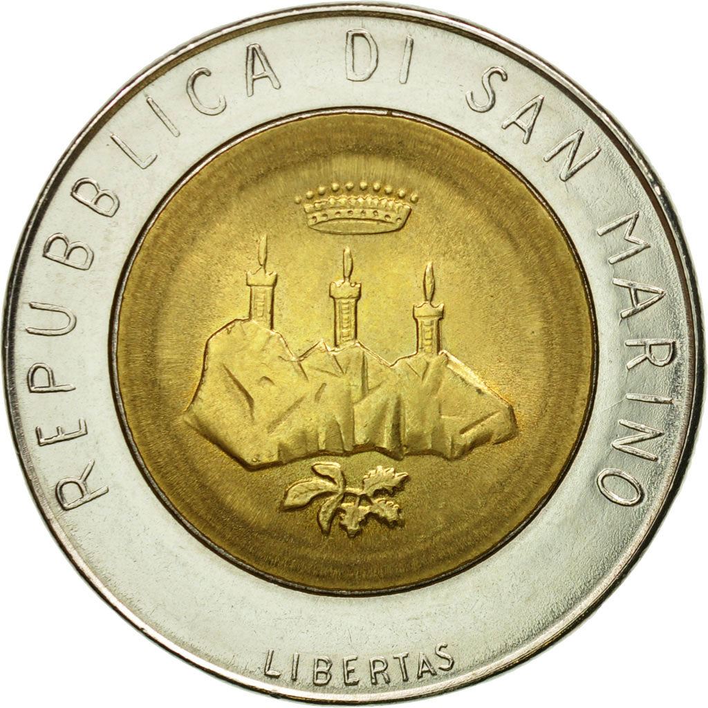 San Marino | 500 Lire Coin | Man with Computer | Km:195 | 1986