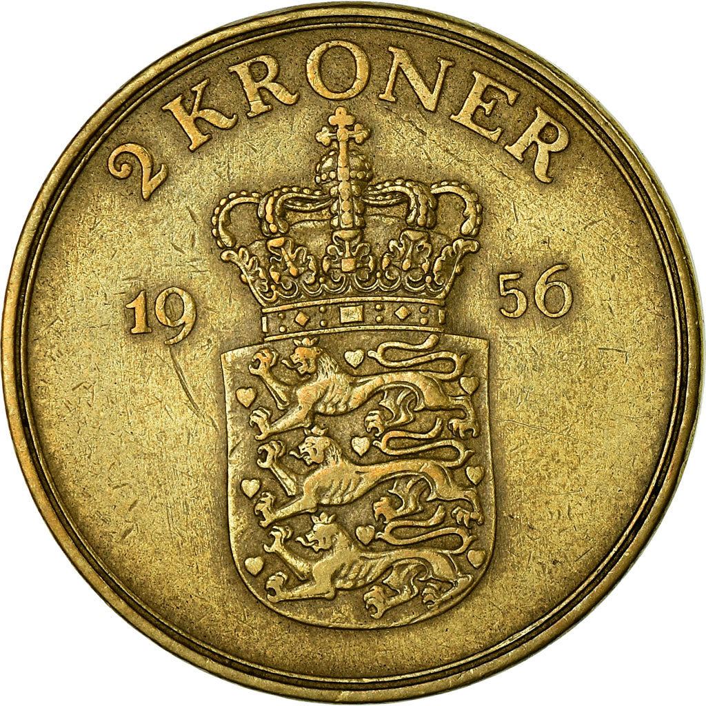 Denmark | 2 Kroner Coin | Frederik IX | Km:838 | 1947 - 1959