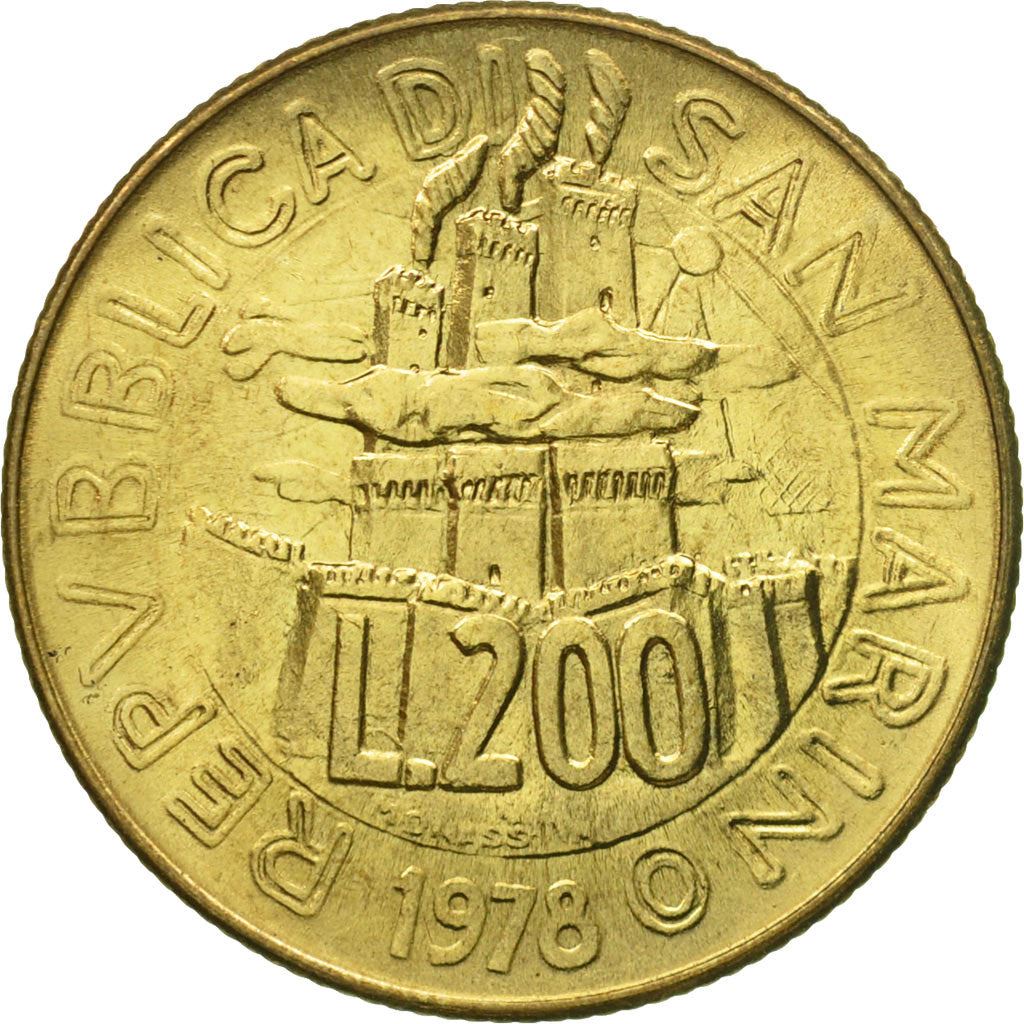 San Marino | 200 Lire Coin | Weaver | Km:83 | 1978