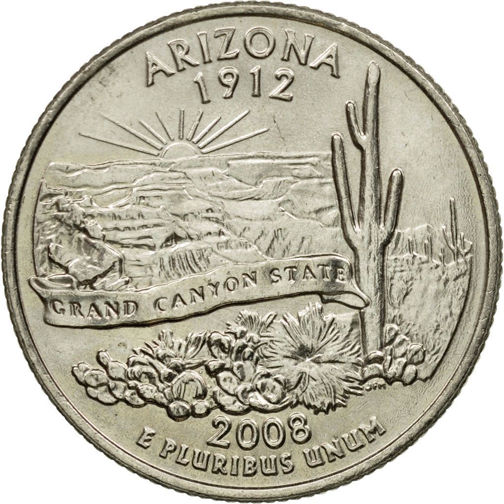 United States | 1/4 Dollar Coin | Arizona | Km:423 | 2008