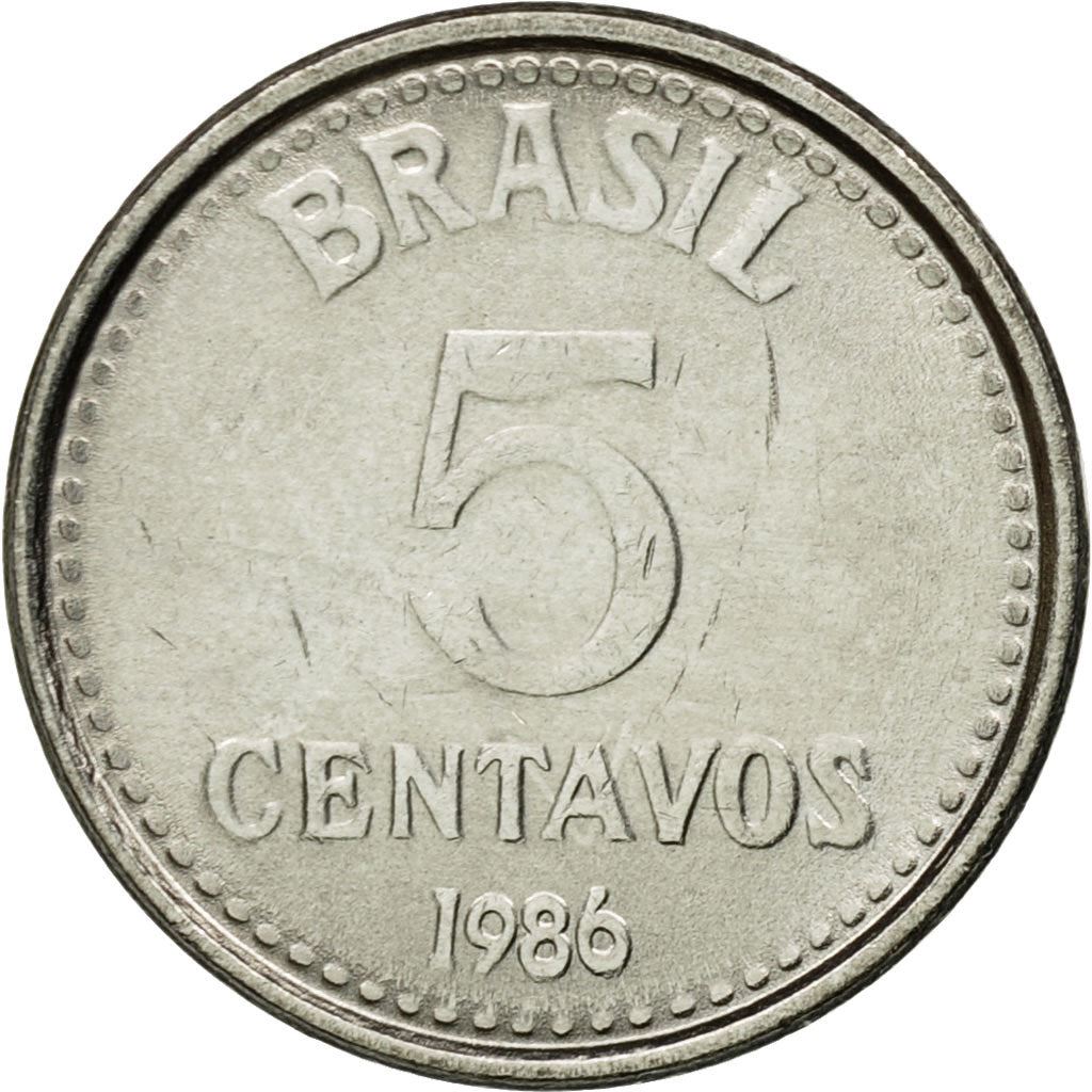 Brazil | 5 Centavos Coin | Star | Km:601 | 1986 - 1988
