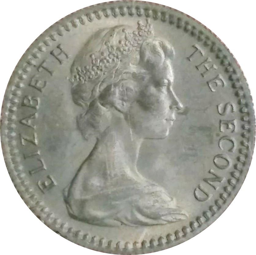 Rhodesia | 6 Pence / 5 Cents Coin | Elizabeth II | Lily | Km:1 | 1964
