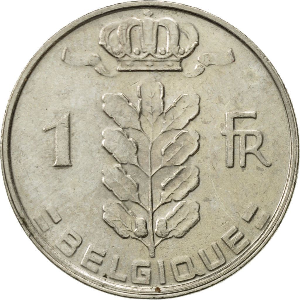 Belgian Coin 1 Franc - Baudouin I Belgique | Cornucopia | Oak | KM142 | 1950 - 1988