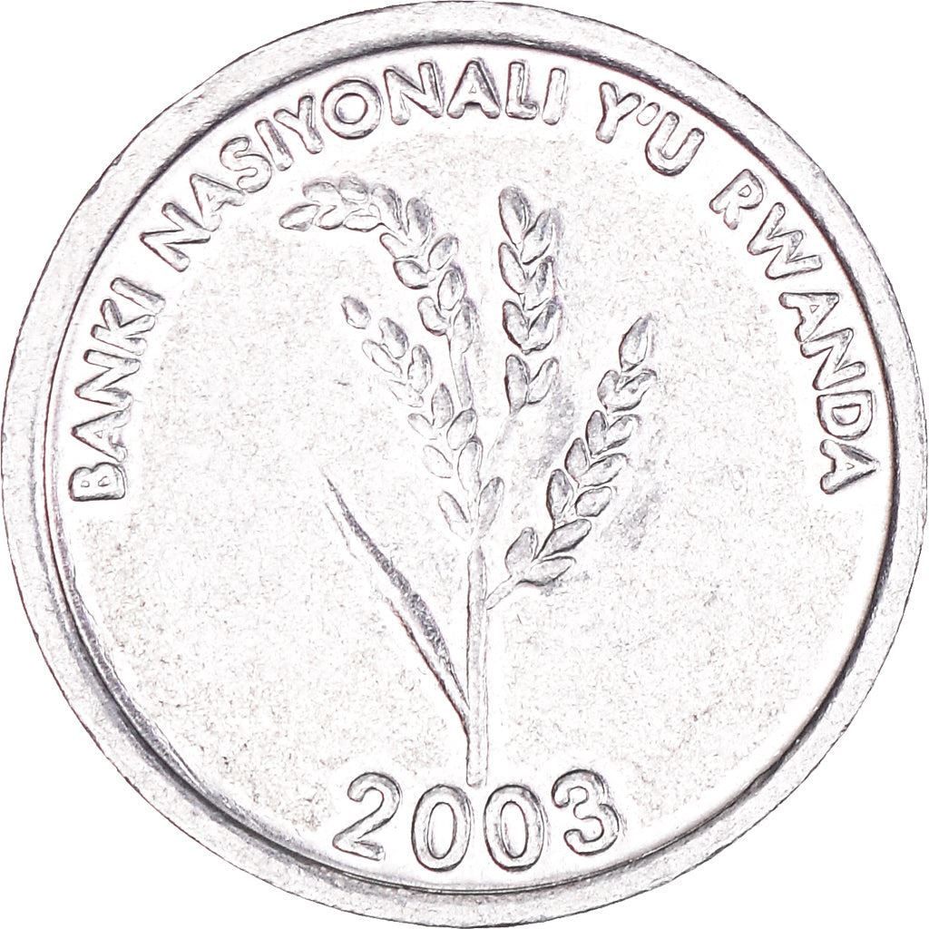 Rwanda | 1 Ifaranga Coin | Rice Plant | Km:22 | 2003