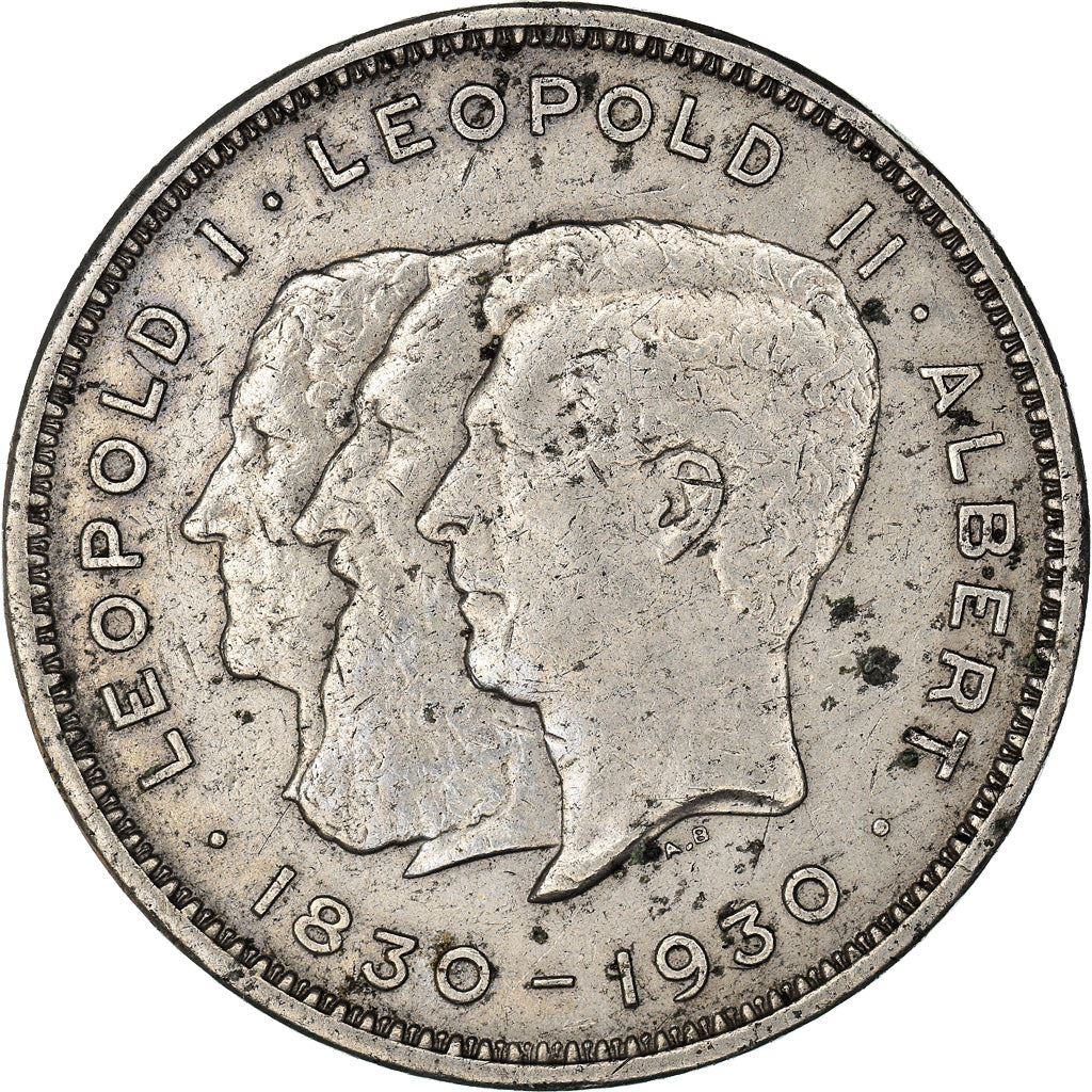 Belgian 2 Belga / 10 Francs Coin | Albert I Belgique | Laurel | KM99 | 1930